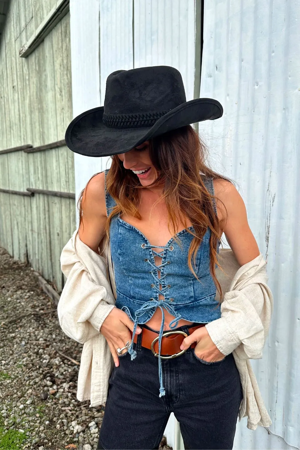 Spears Denim Bustier sold by 12th Tribe