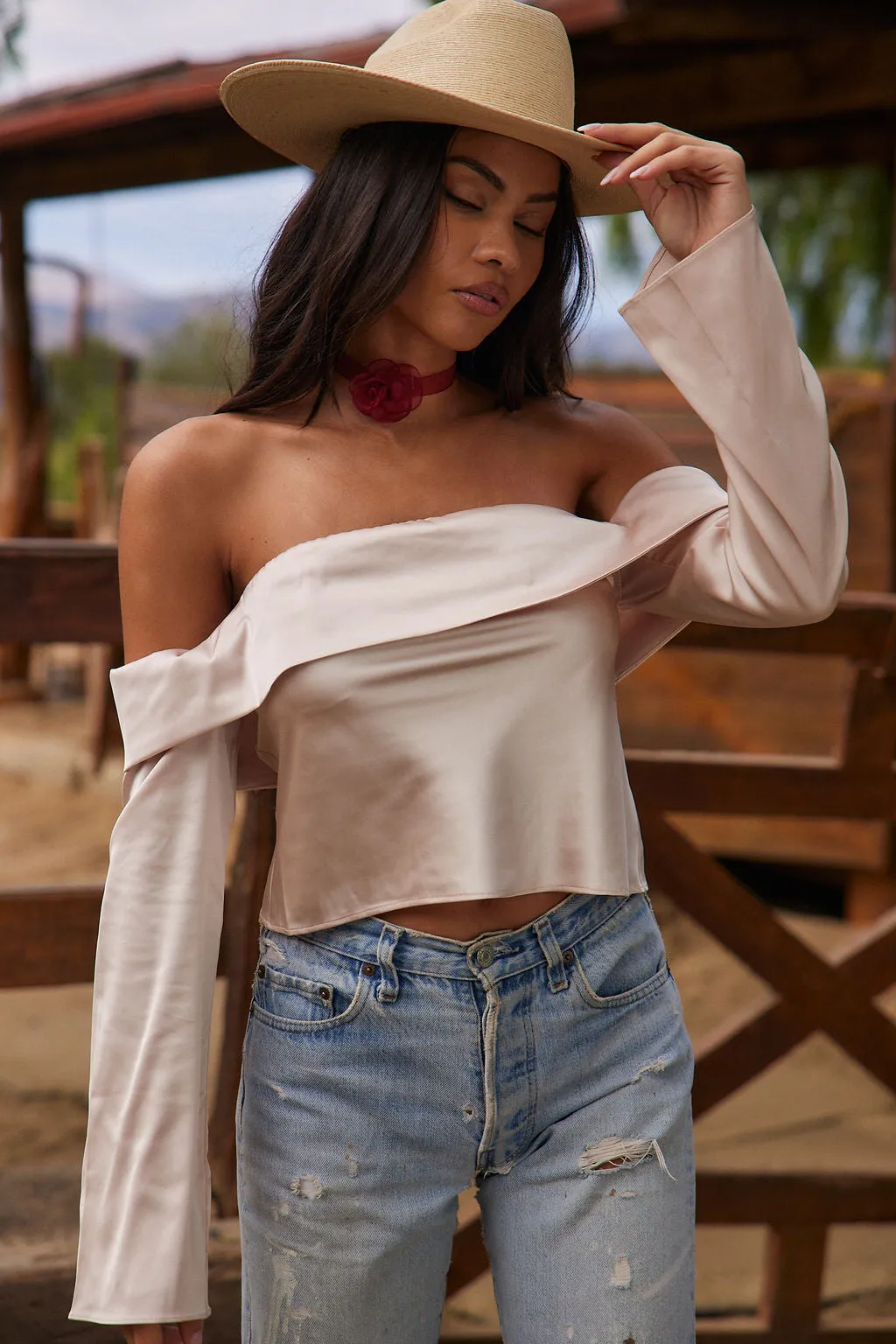 Reagan Off the Shoulder Blouse sold by 12th Tribe product image thumbnail 3