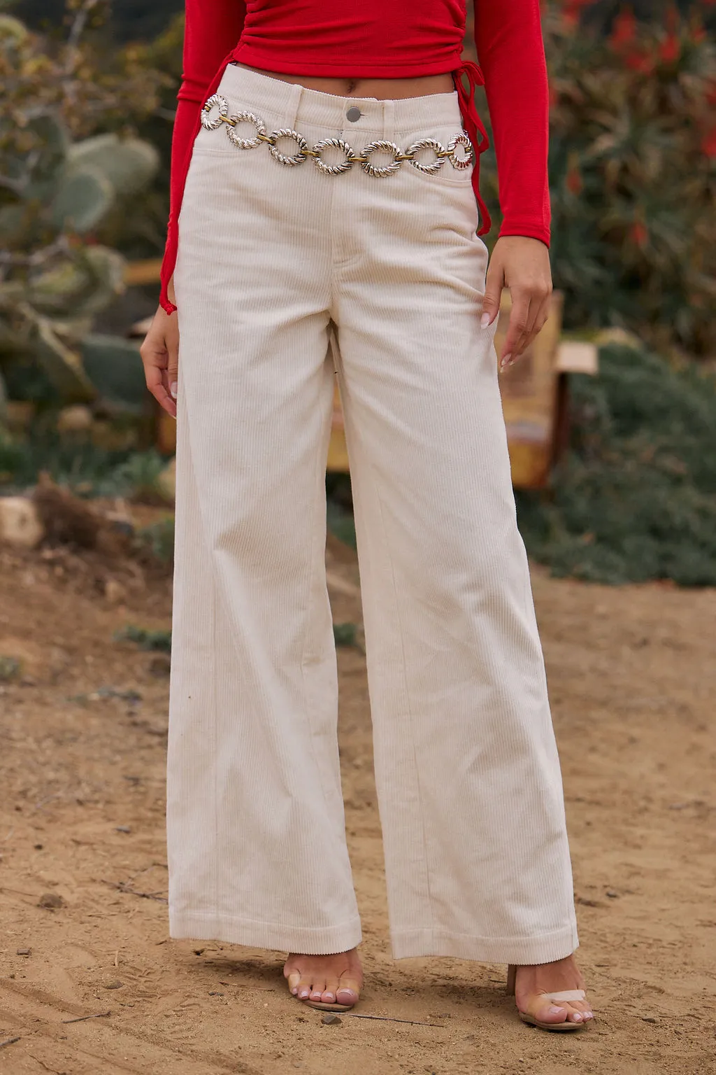 Clarence Cream Corduroy Pants sold by 12th Tribe product image thumbnail 5