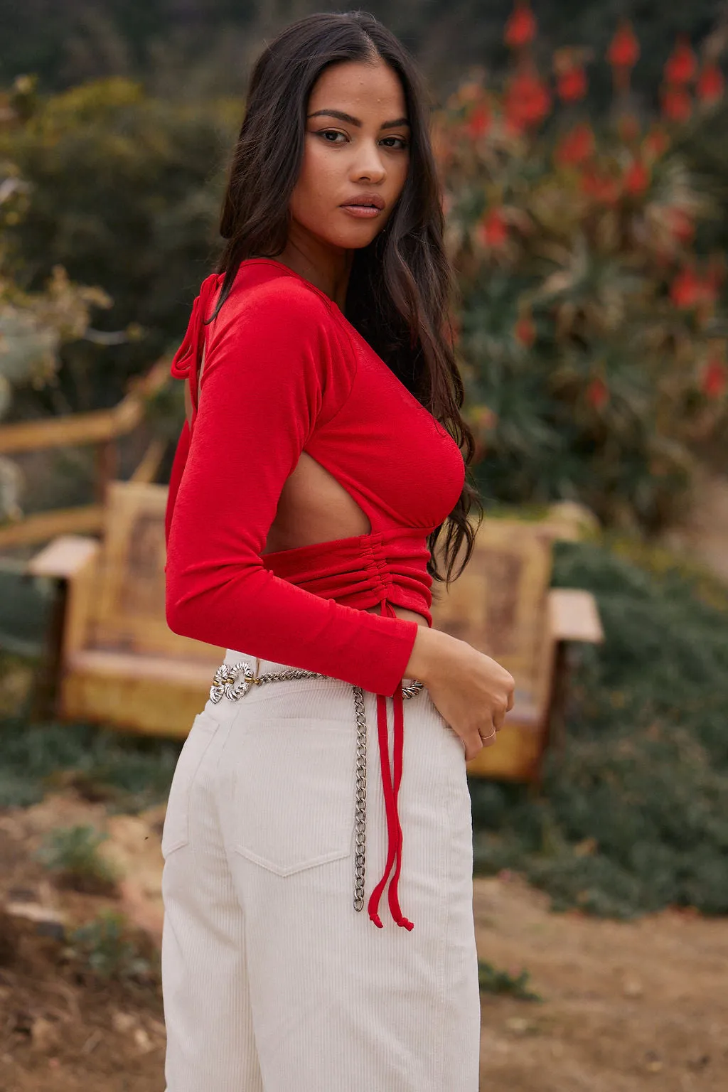 Nala Red Crop Top sold by 12th Tribe product image thumbnail 3