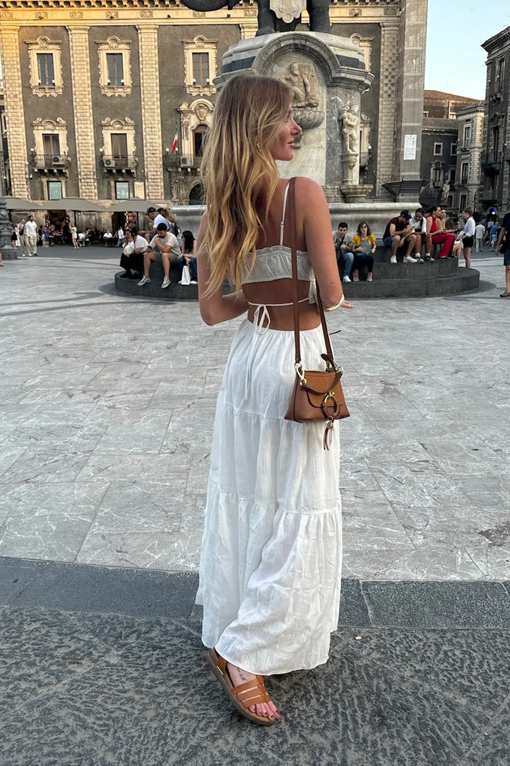 Paola White Boho Maxi Dress sold by 12th Tribe product image thumbnail 3