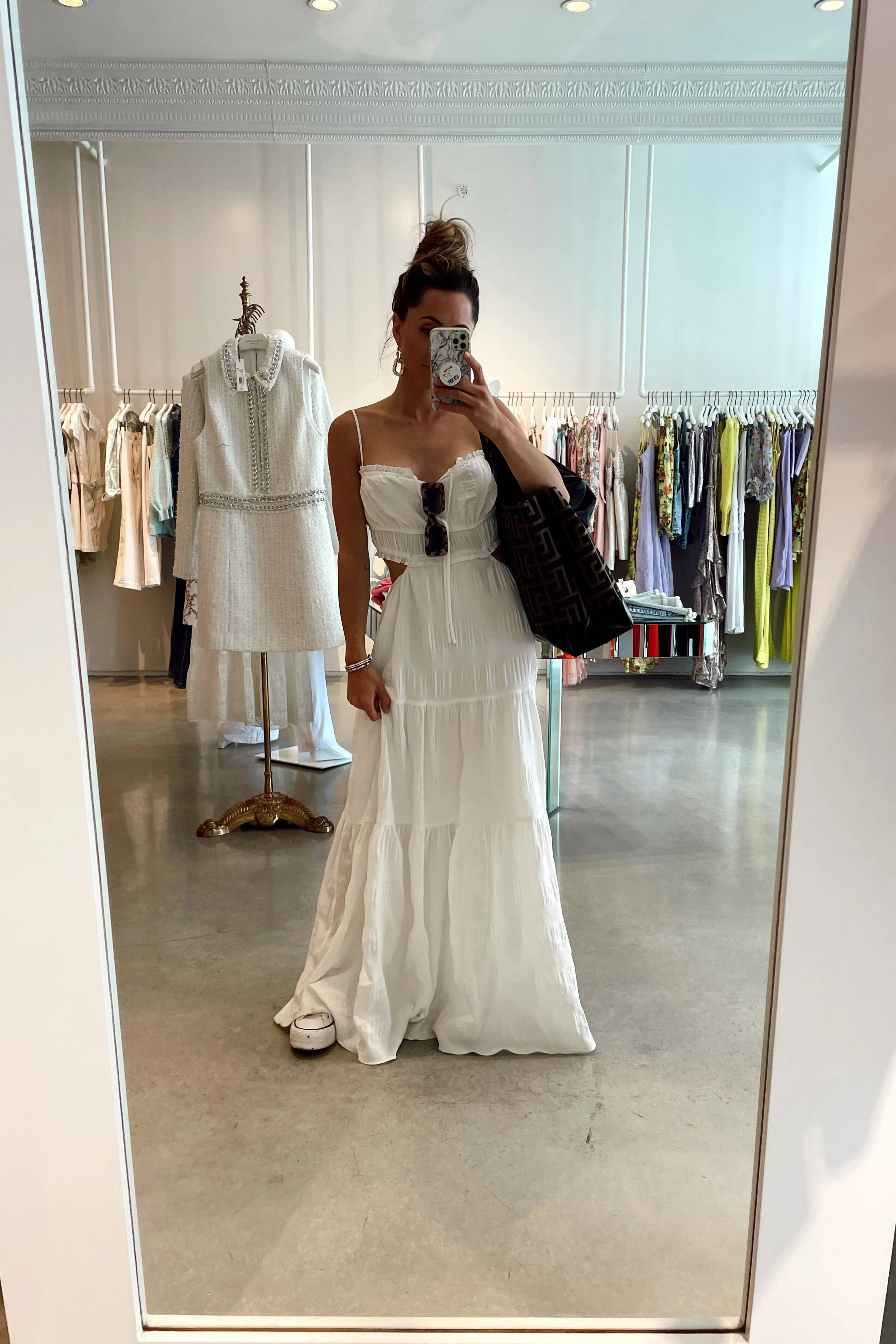 Paola White Boho Maxi Dress sold by 12th Tribe product image thumbnail 5