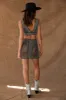 Violet Black Rhinestone Mesh Mini Skirt sold by 12th Tribe