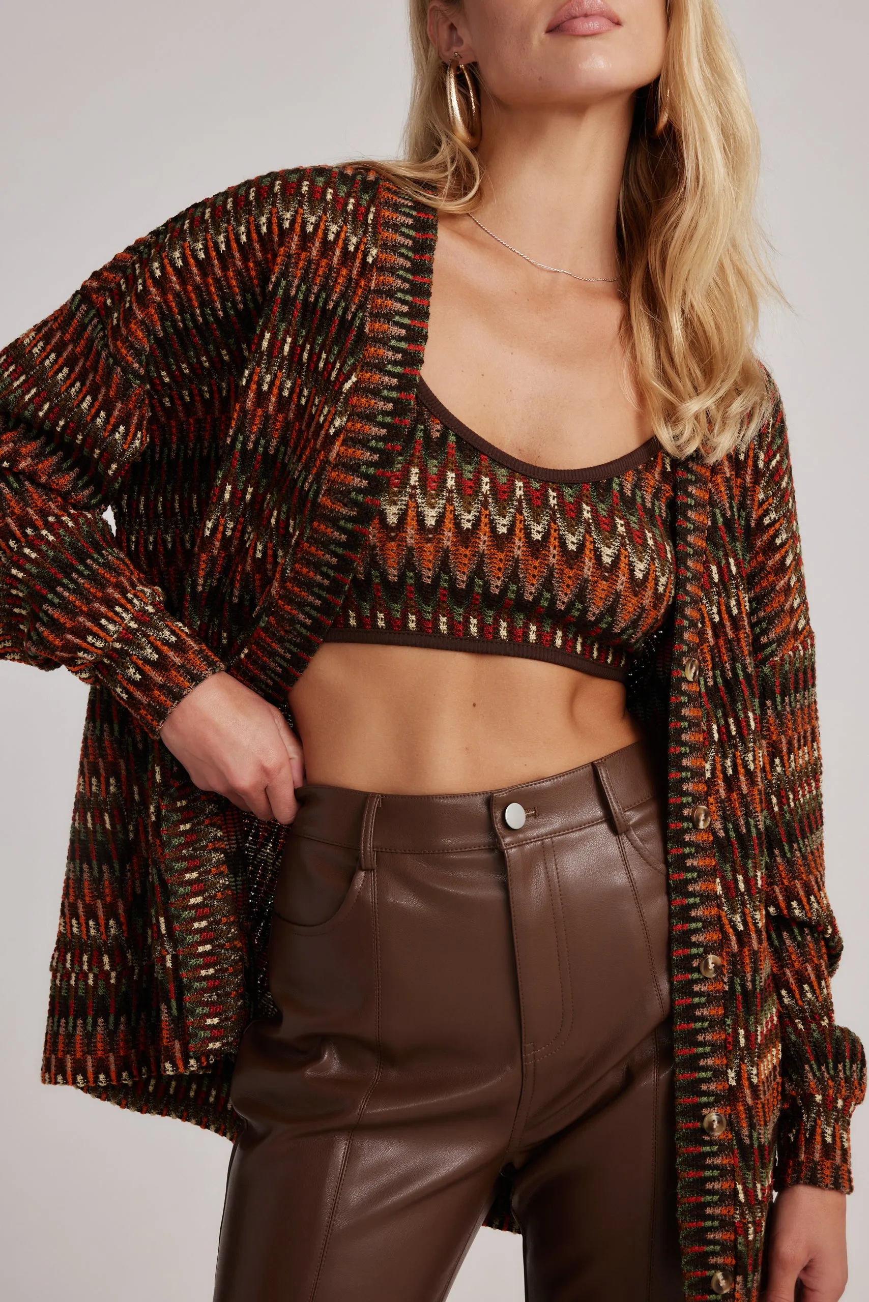 Woodstock Printed Cardigan sold by 12th Tribe product image thumbnail 5