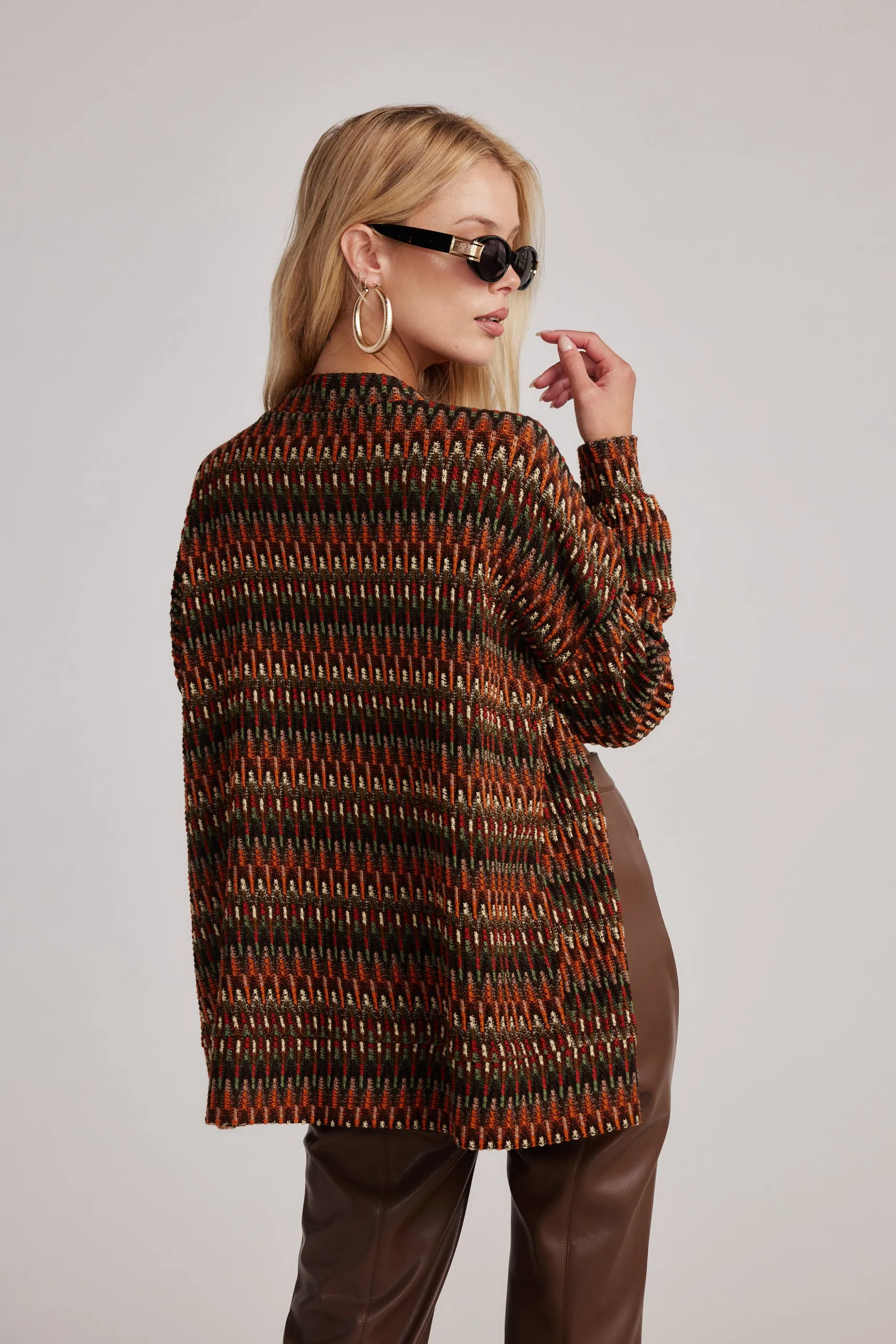 Woodstock Printed Cardigan sold by 12th Tribe product image thumbnail 4