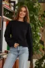 Brooke Black Knit Cropped Sweater sold by 12th Tribe