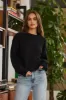 Brooke Black Knit Cropped Sweater sold by 12th Tribe