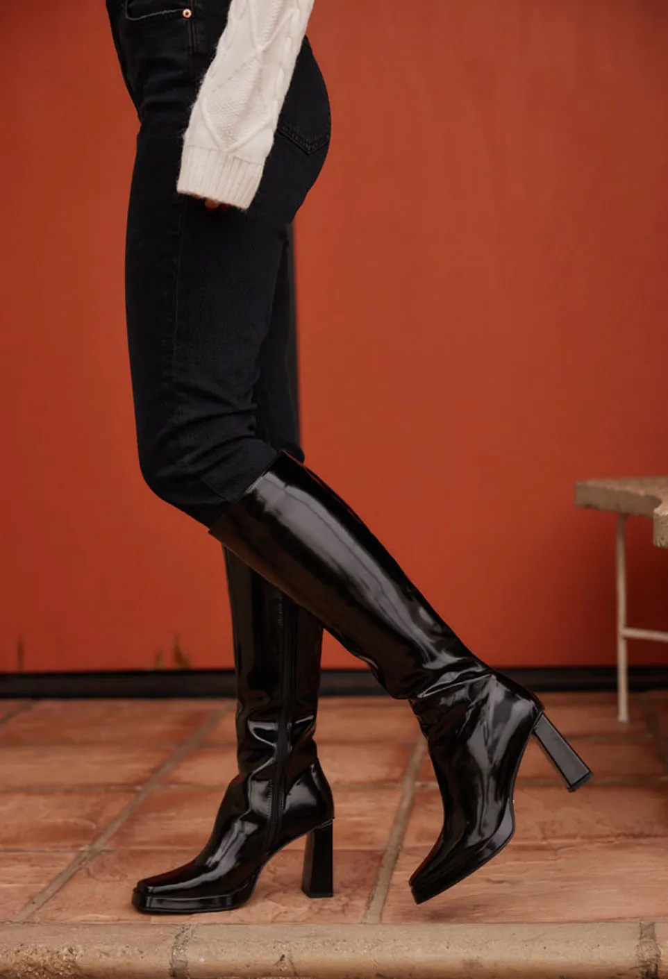 Billini Lorelai Black Semi Patent Boot sold by 12th Tribe product image thumbnail 4