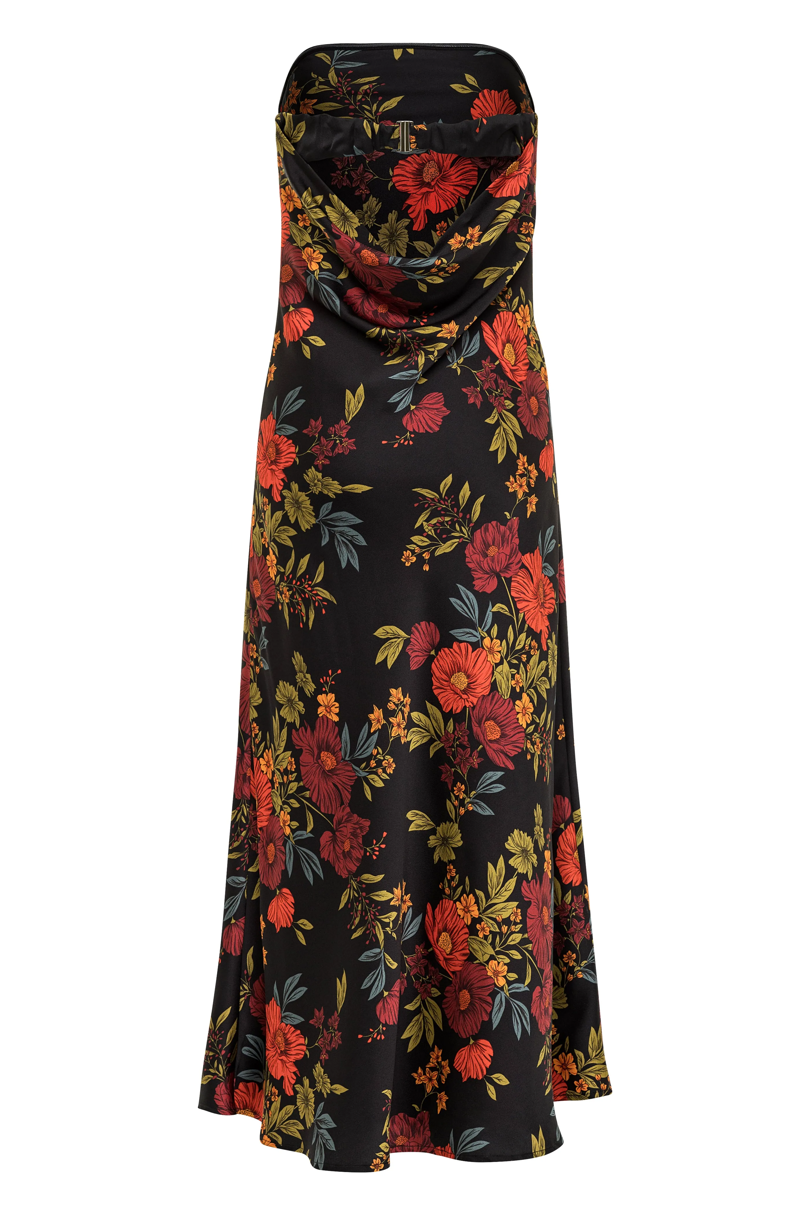 Natalia Black Floral Strapless Maxi Dress sold by 12th Tribe product image thumbnail 5