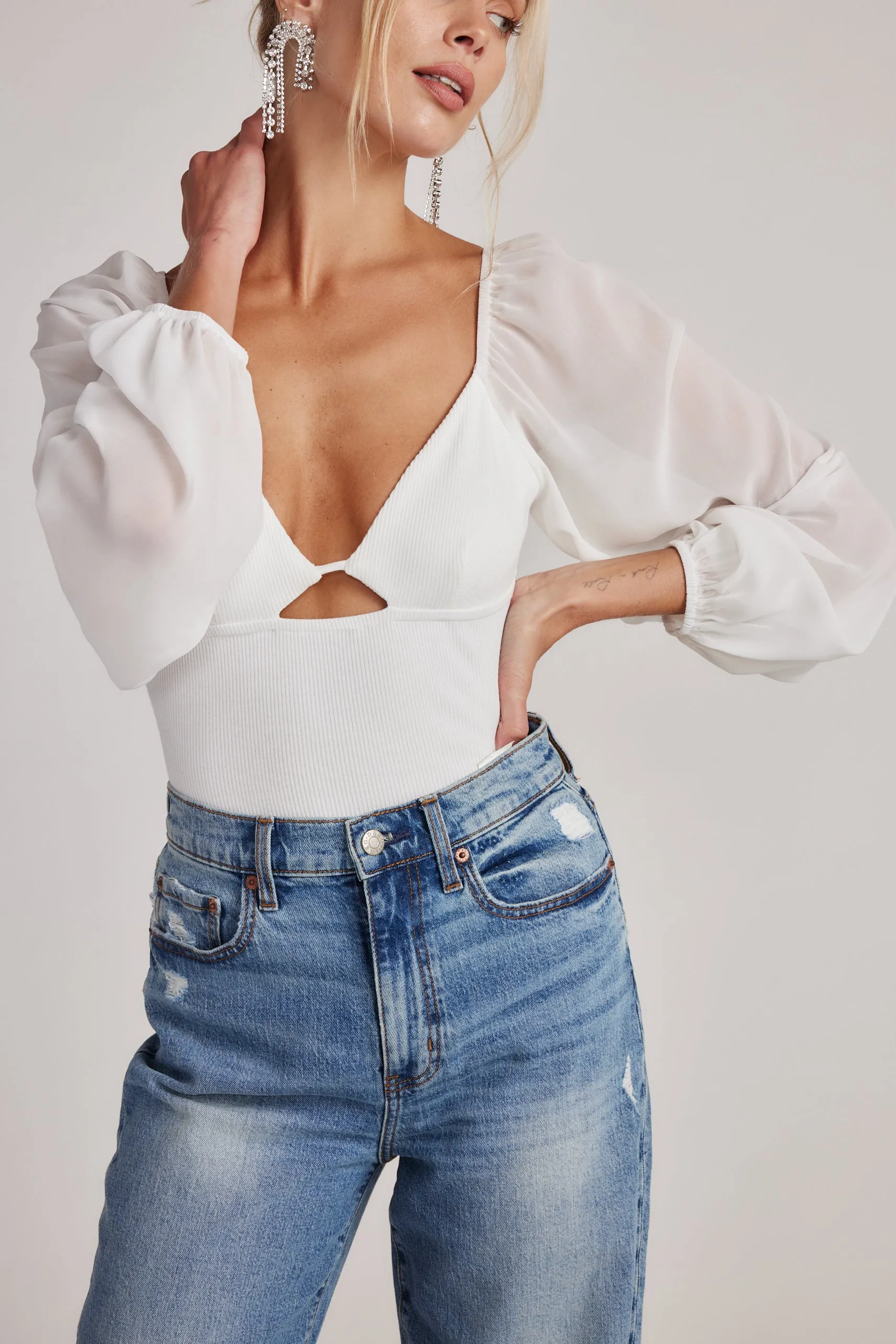 Roxie White Bodysuit sold by 12th Tribe product image thumbnail 3