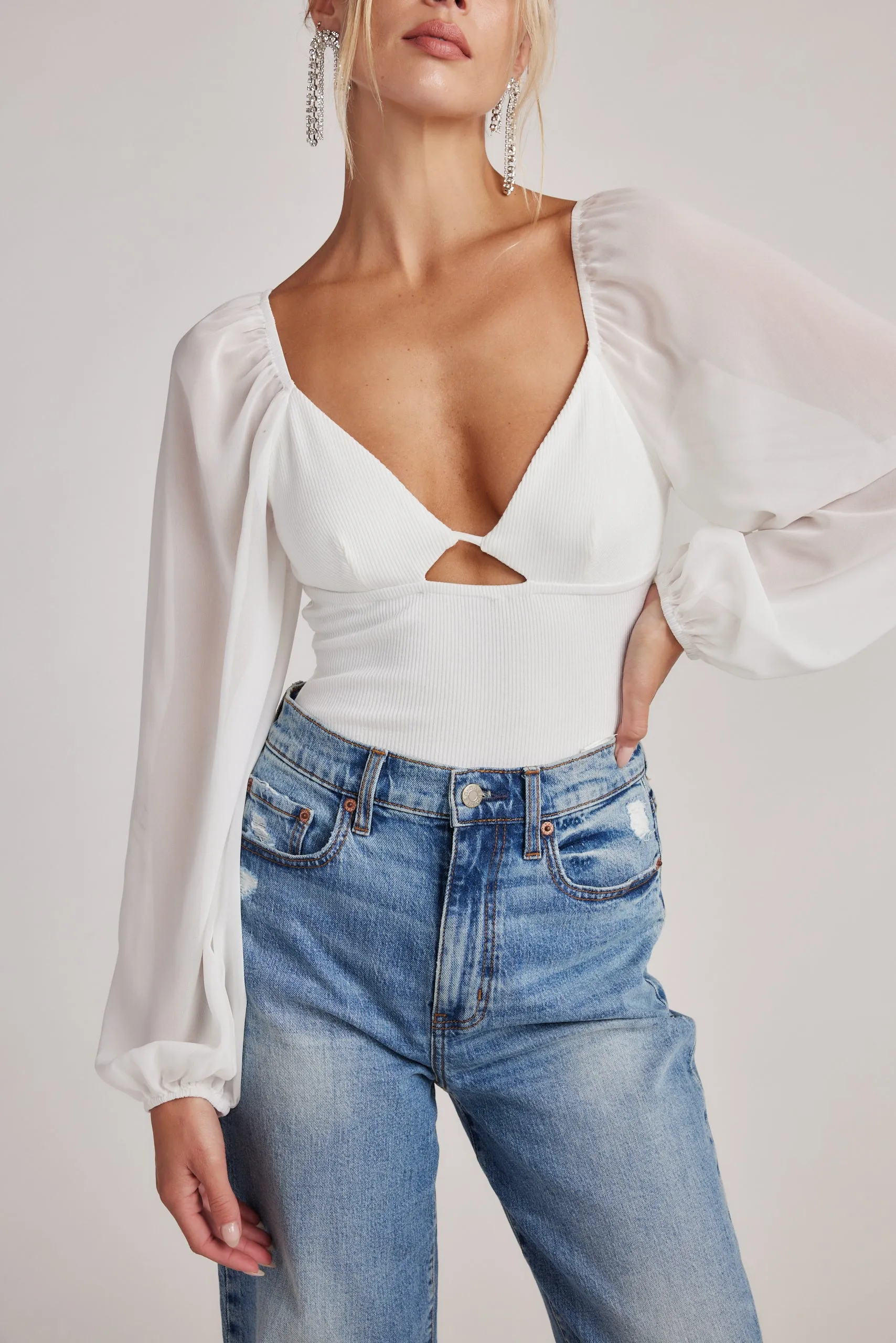 Roxie White Bodysuit sold by 12th Tribe product image thumbnail 2