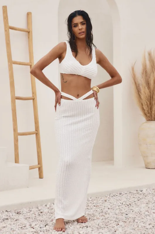 West Coast White Crop Top sold by 12th Tribe