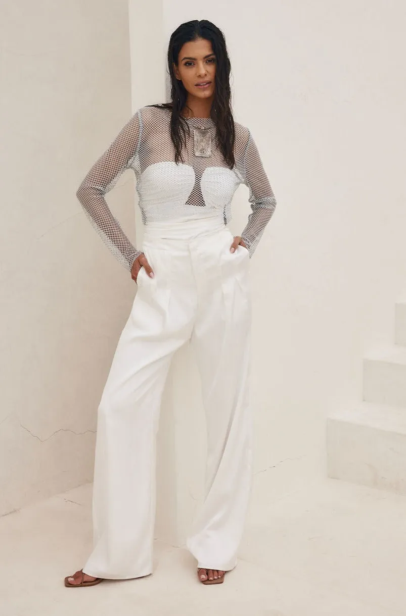 Hands Off Silver Rhinestone Top sold by 12th Tribe