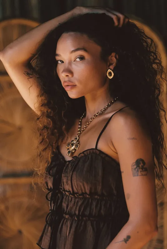 Dahlia Brown Tank sold by 12th Tribe