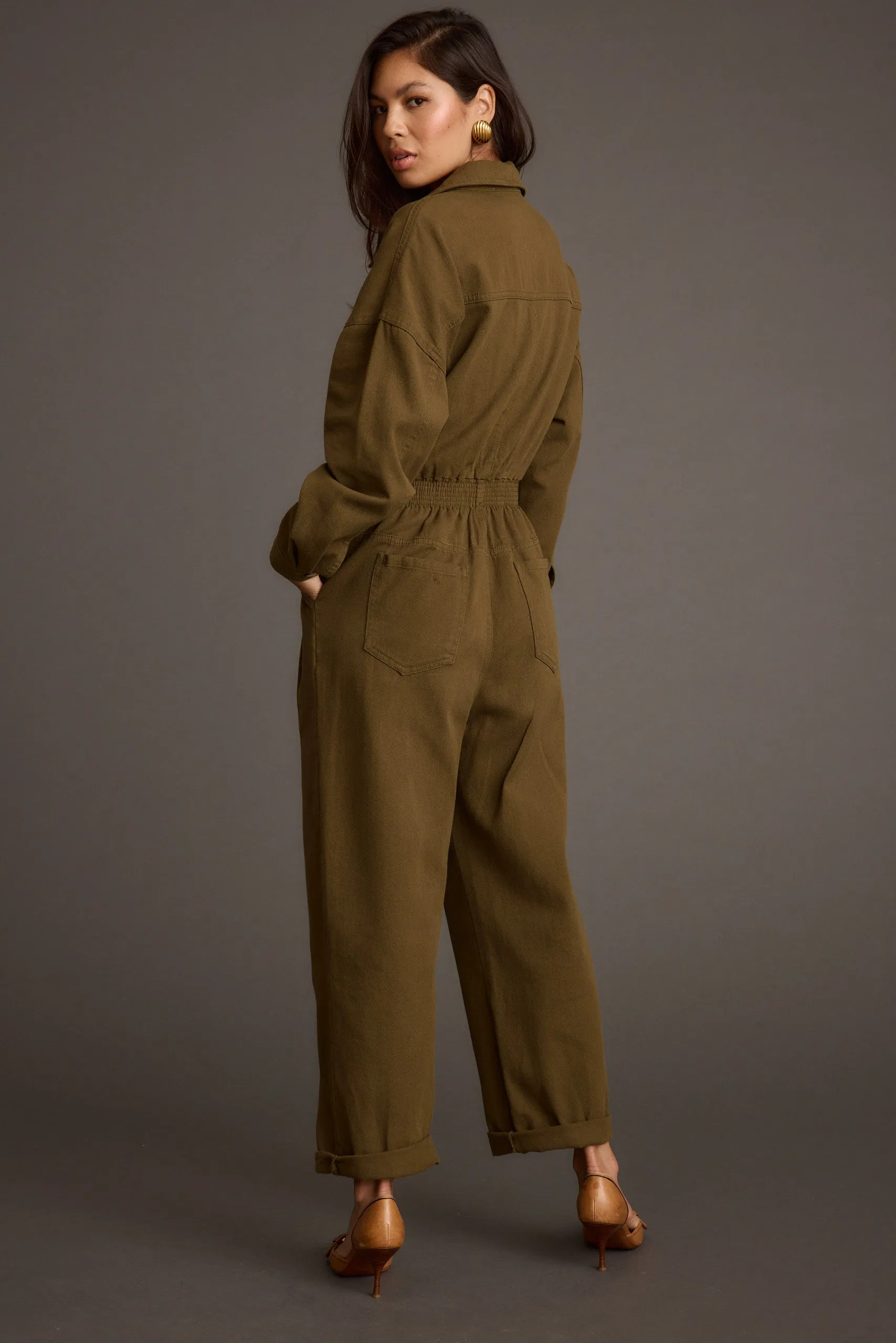Hendrix Olive Straight Leg Jumpsuit sold by 12th Tribe product image thumbnail 2