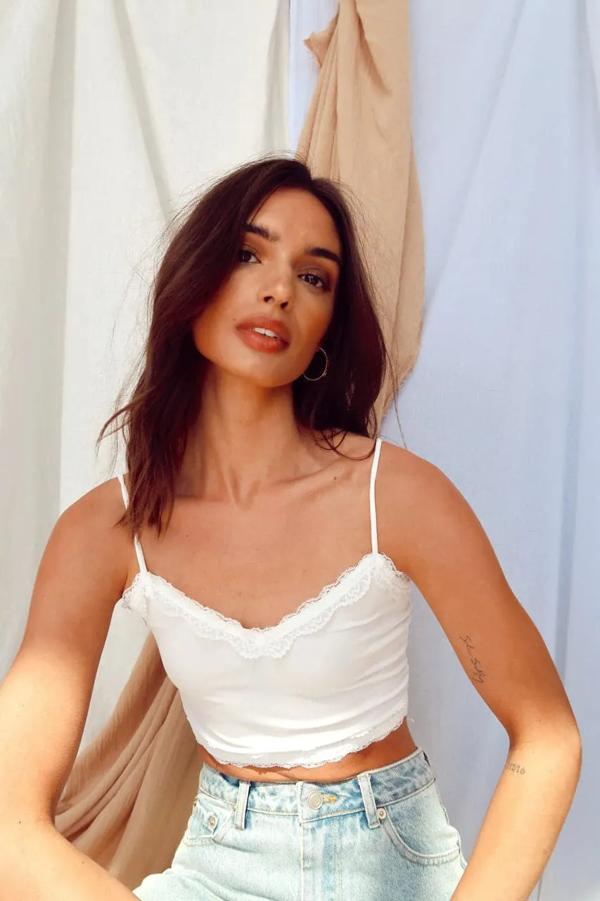 Angela White Lace Cami sold by 12th Tribe