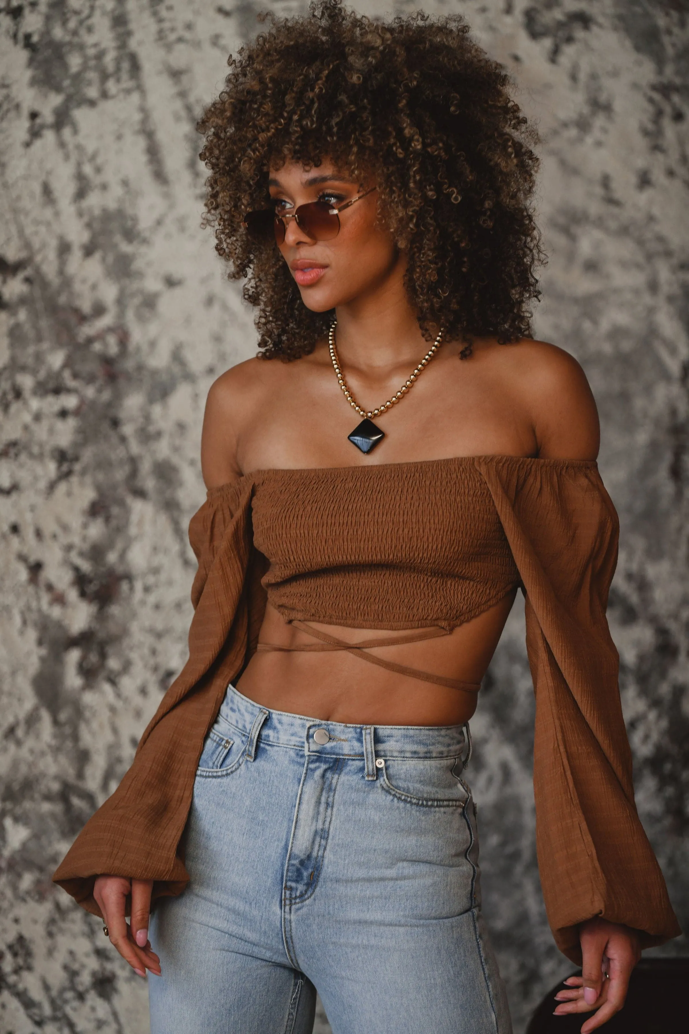 Jolene Taupe Top sold by 12th Tribe product image thumbnail 4