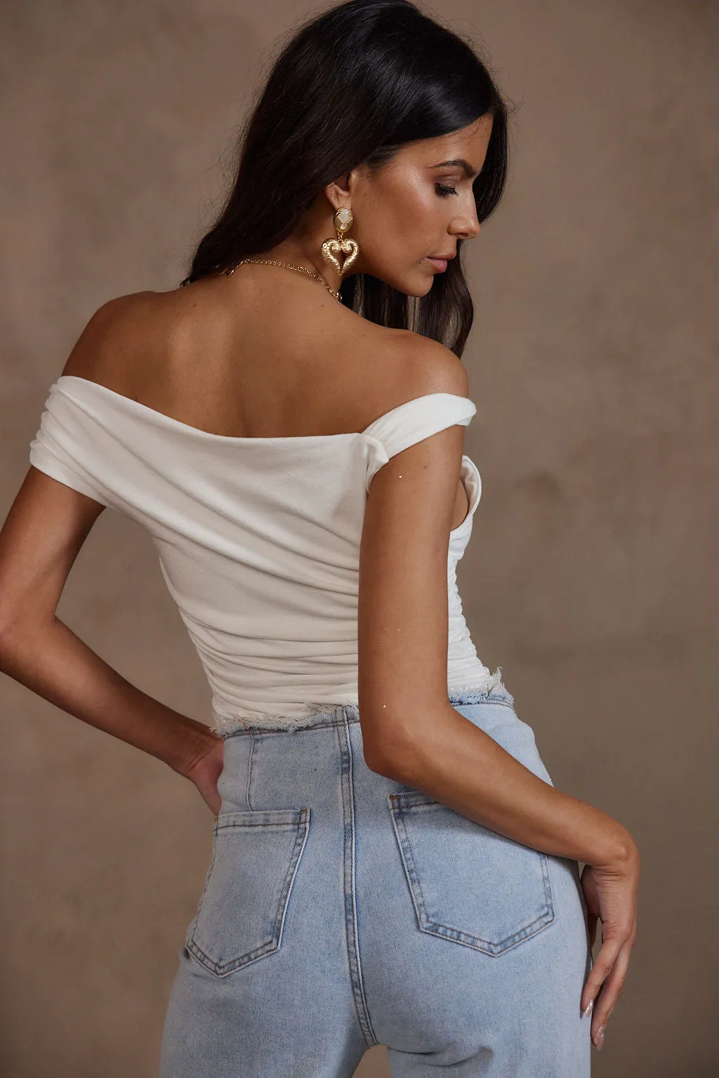 Miranda White Asymmetrical Top sold by 12th Tribe product image thumbnail 2