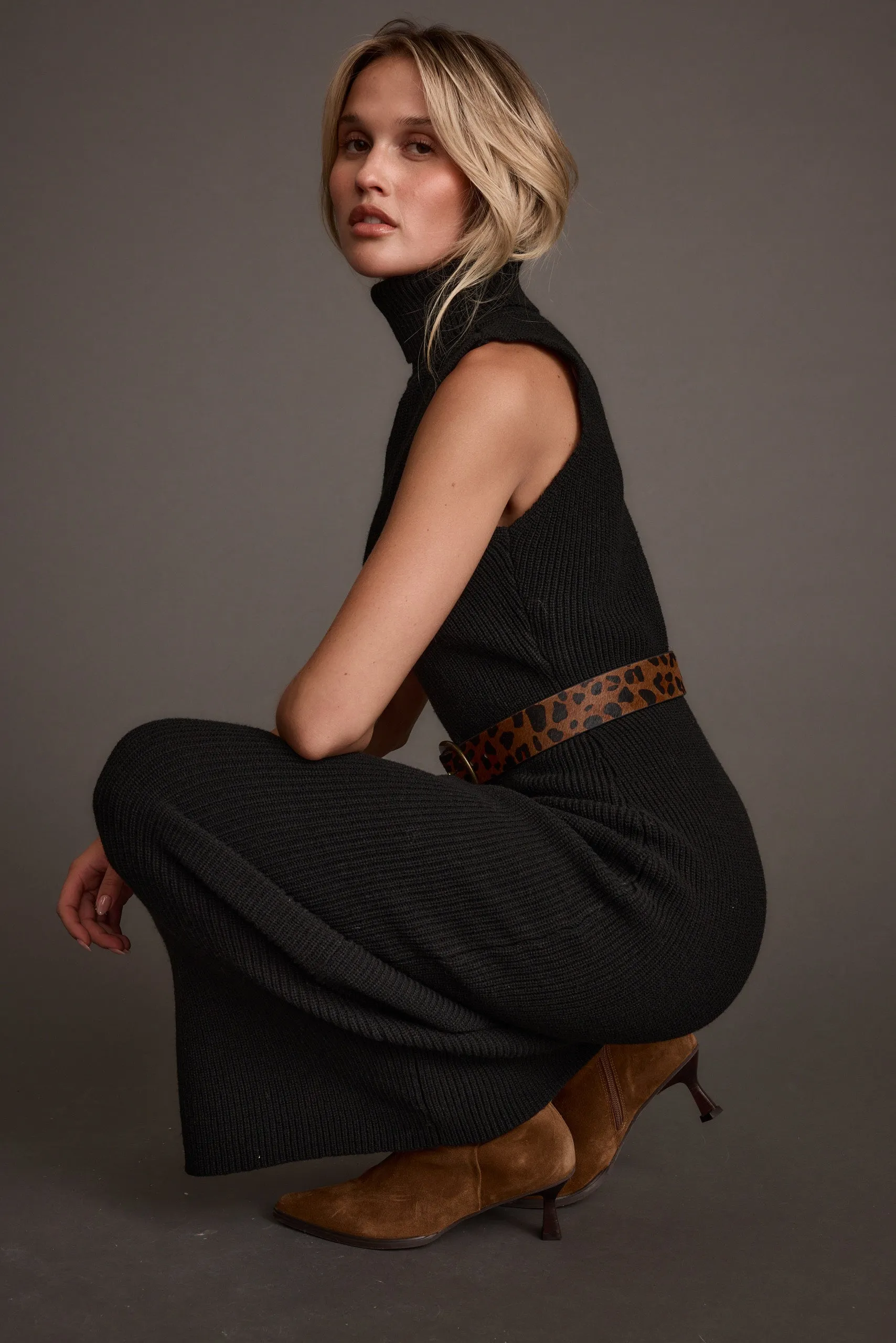 Monique Black Sleeveless Sweater Maxi Dress sold by 12th Tribe product image thumbnail 4
