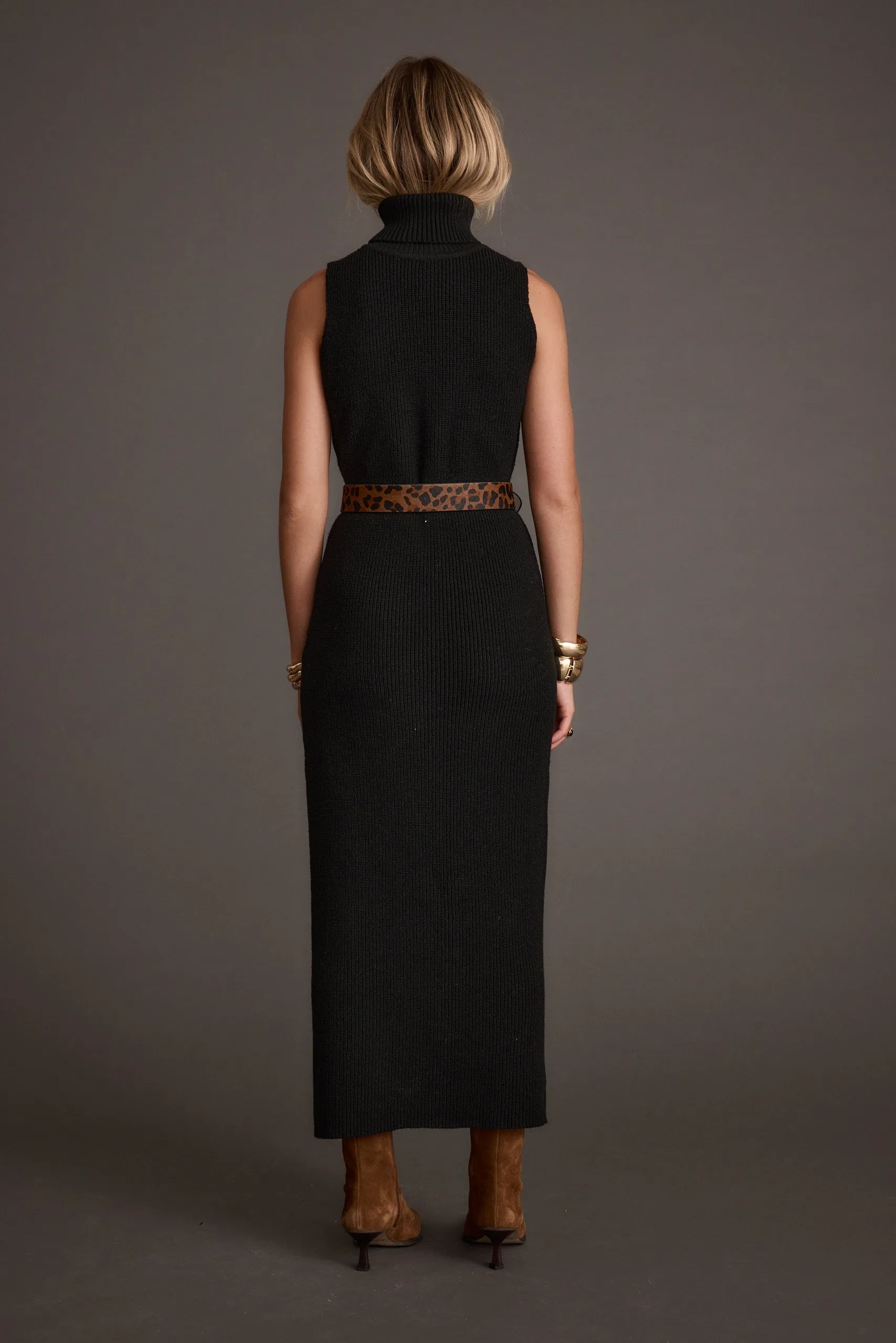 Monique Black Sleeveless Sweater Maxi Dress sold by 12th Tribe product image thumbnail 2
