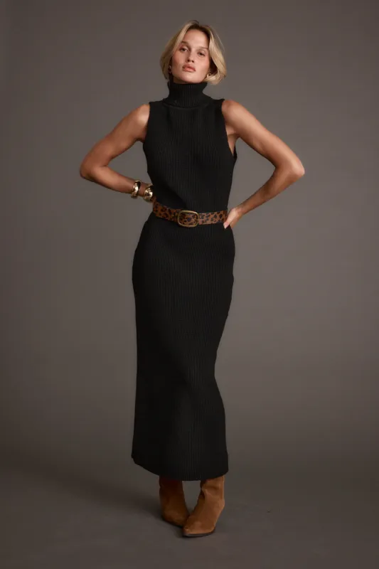 Monique Black Sleeveless Sweater Maxi Dress sold by 12th Tribe