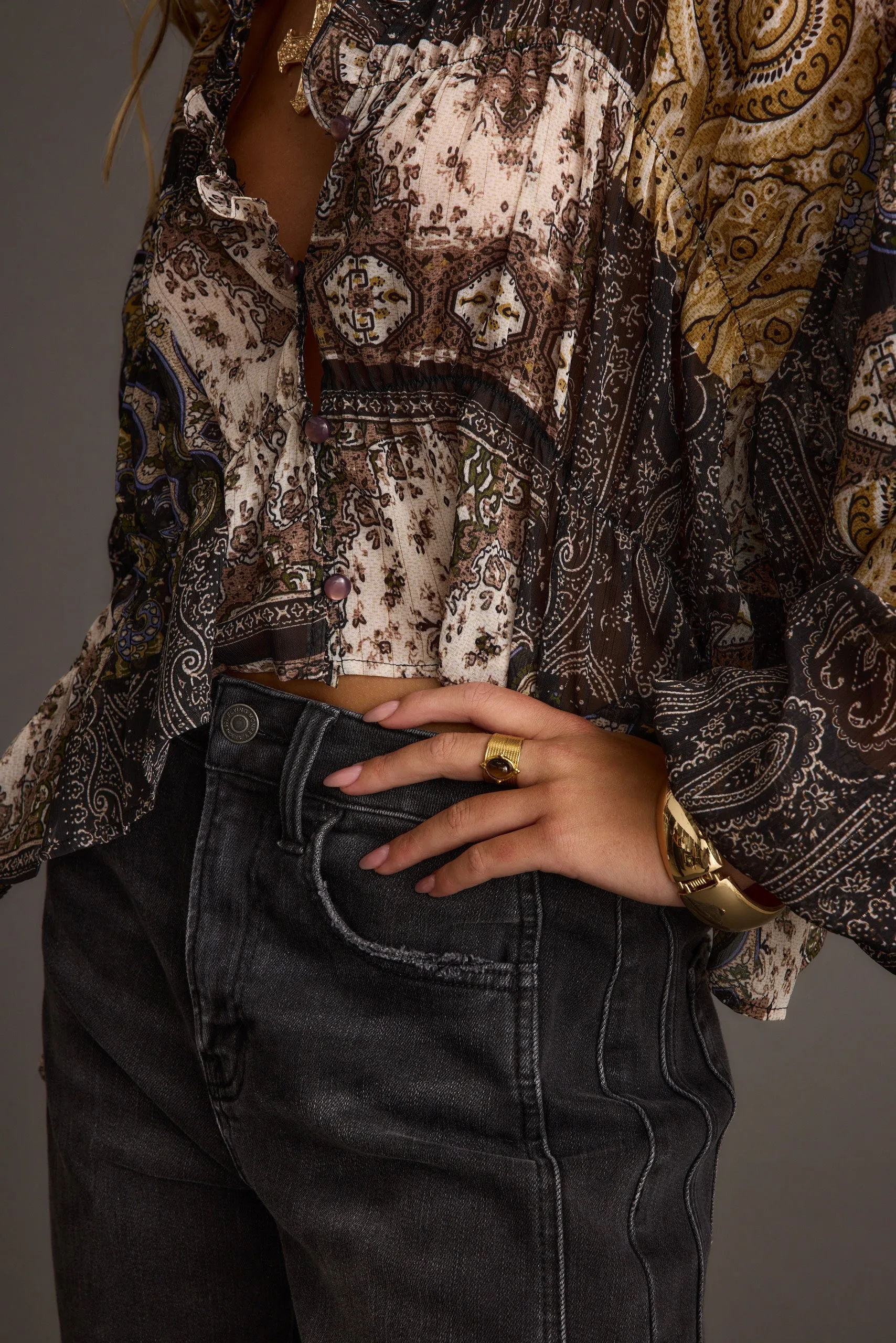 Josie Tigers Eye Statement Ring sold by 12th Tribe