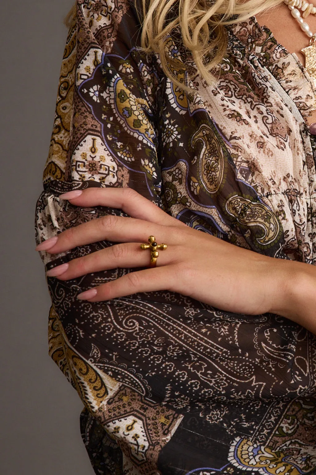 Standout Tigers Eye Cross Ring sold by 12th Tribe product image thumbnail 3