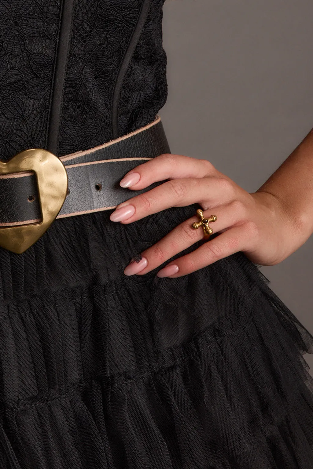 Standout Tigers Eye Cross Ring sold by 12th Tribe