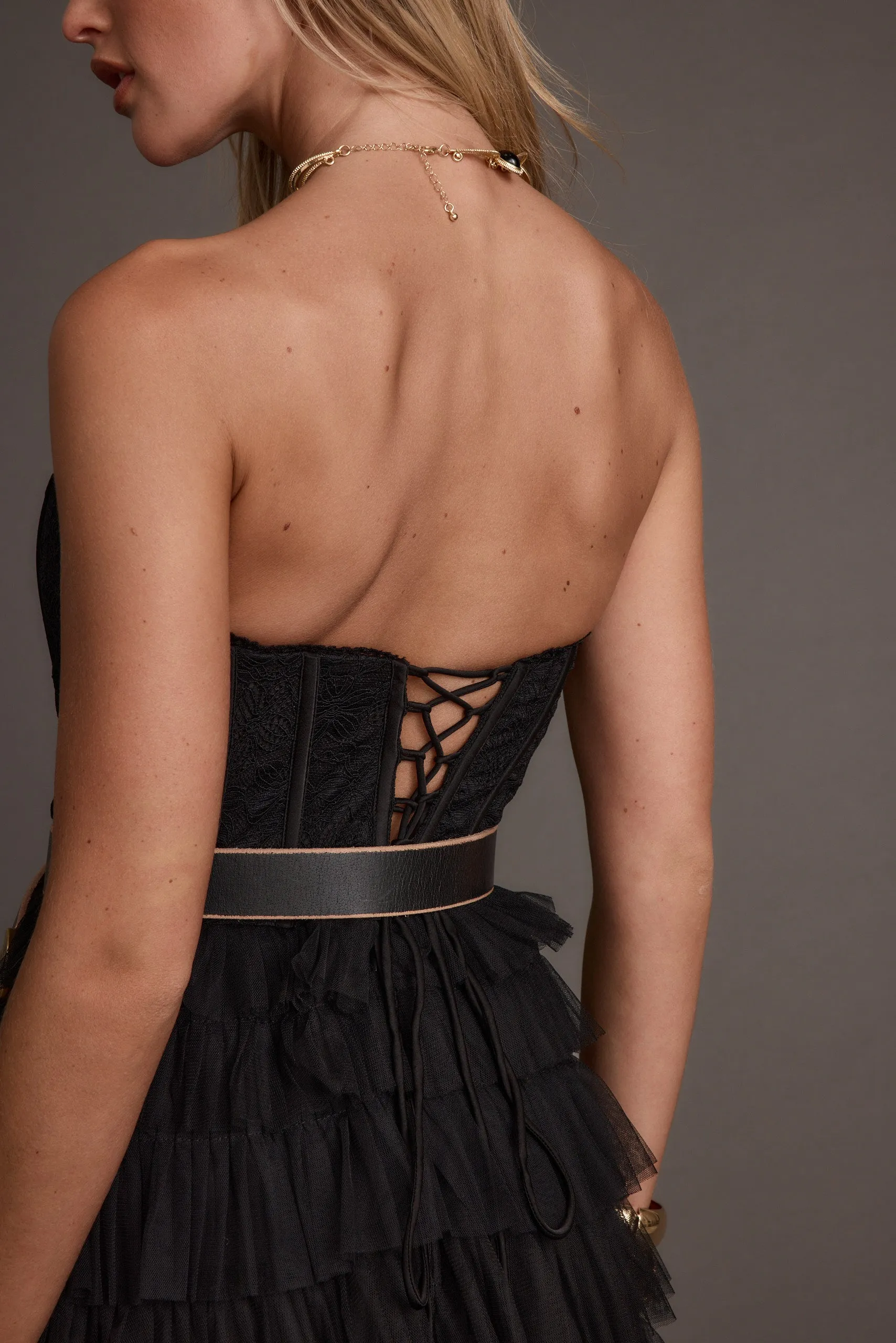 Courtney Black And Gold Heart Leather Belt sold by 12th Tribe product image thumbnail 5