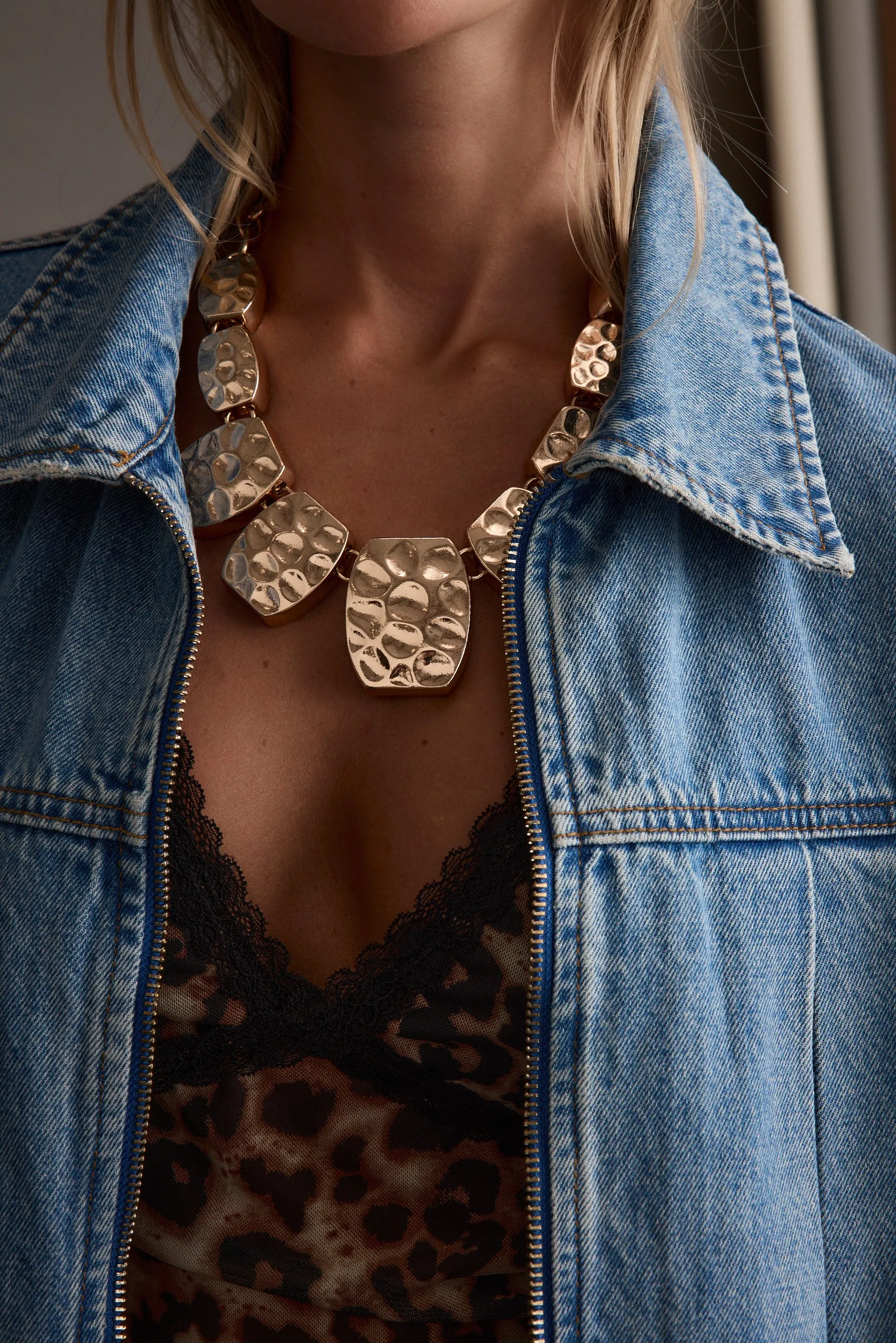 Cecil Gold Statement Necklace sold by 12th Tribe product image thumbnail 2