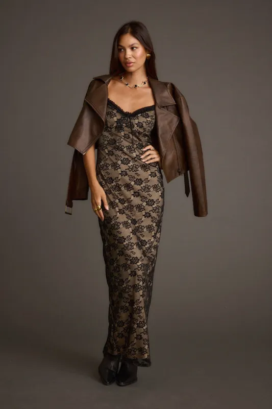 Temptation Black Lace Maxi Dress sold by 12th Tribe
