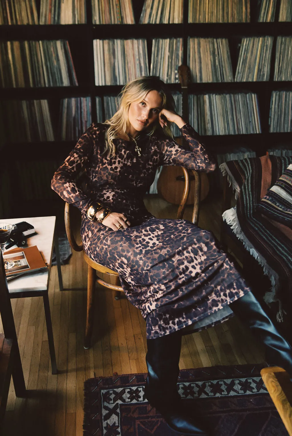 Casanova Leopard Mesh Maxi Dress sold by 12th Tribe product image thumbnail 2