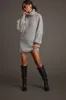 Beau Heather Grey Turtleneck Sweater Mini Dress sold by 12th Tribe