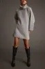 Beau Heather Grey Turtleneck Sweater Mini Dress sold by 12th Tribe