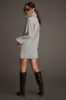 Beau Heather Grey Turtleneck Sweater Mini Dress sold by 12th Tribe