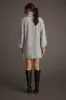 Beau Heather Grey Turtleneck Sweater Mini Dress sold by 12th Tribe