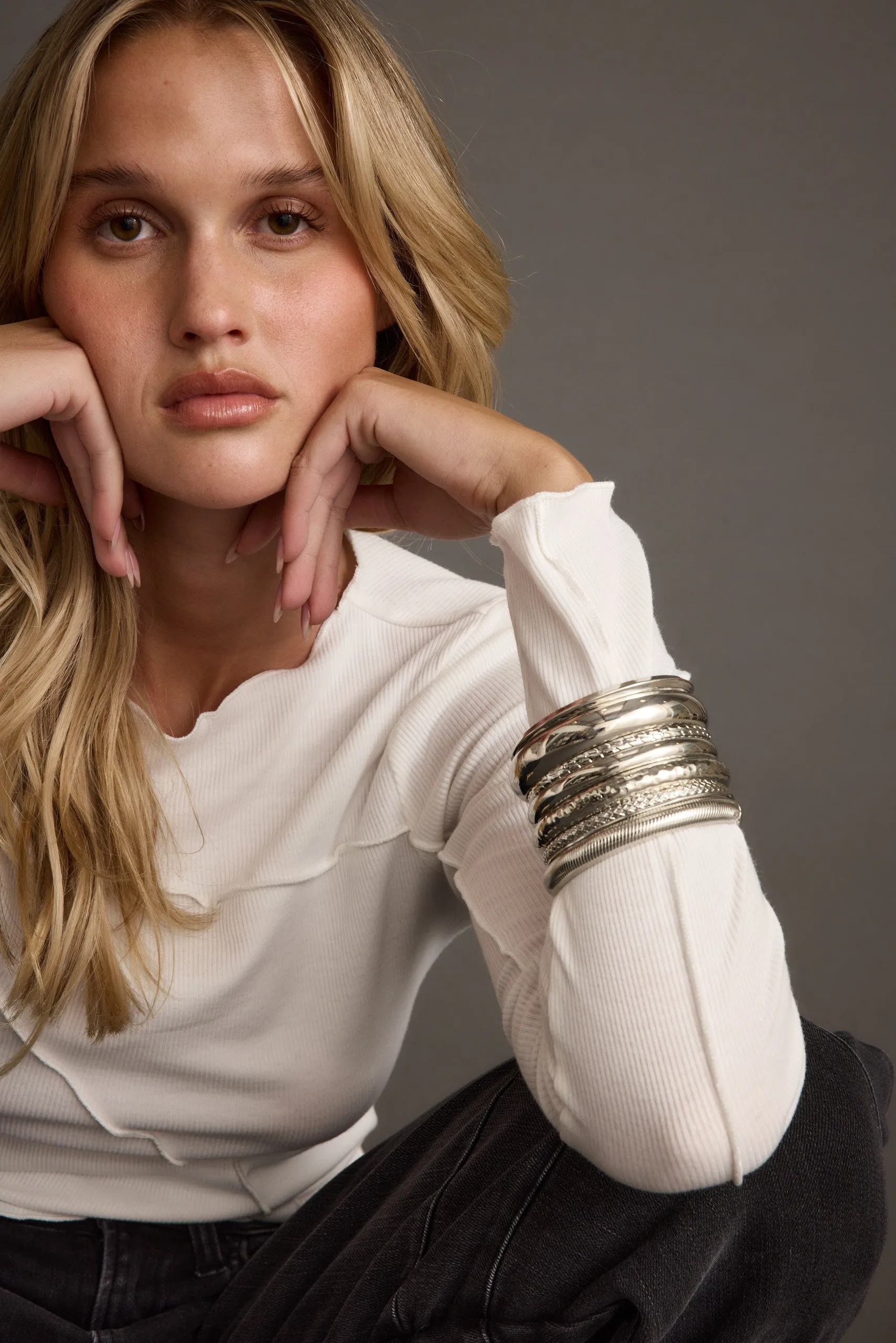 Jesse Silver Bracelet Stack sold by 12th Tribe product image thumbnail 2