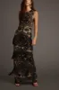 Shadows Black Lace Fringe Maxi Dress sold by 12th Tribe