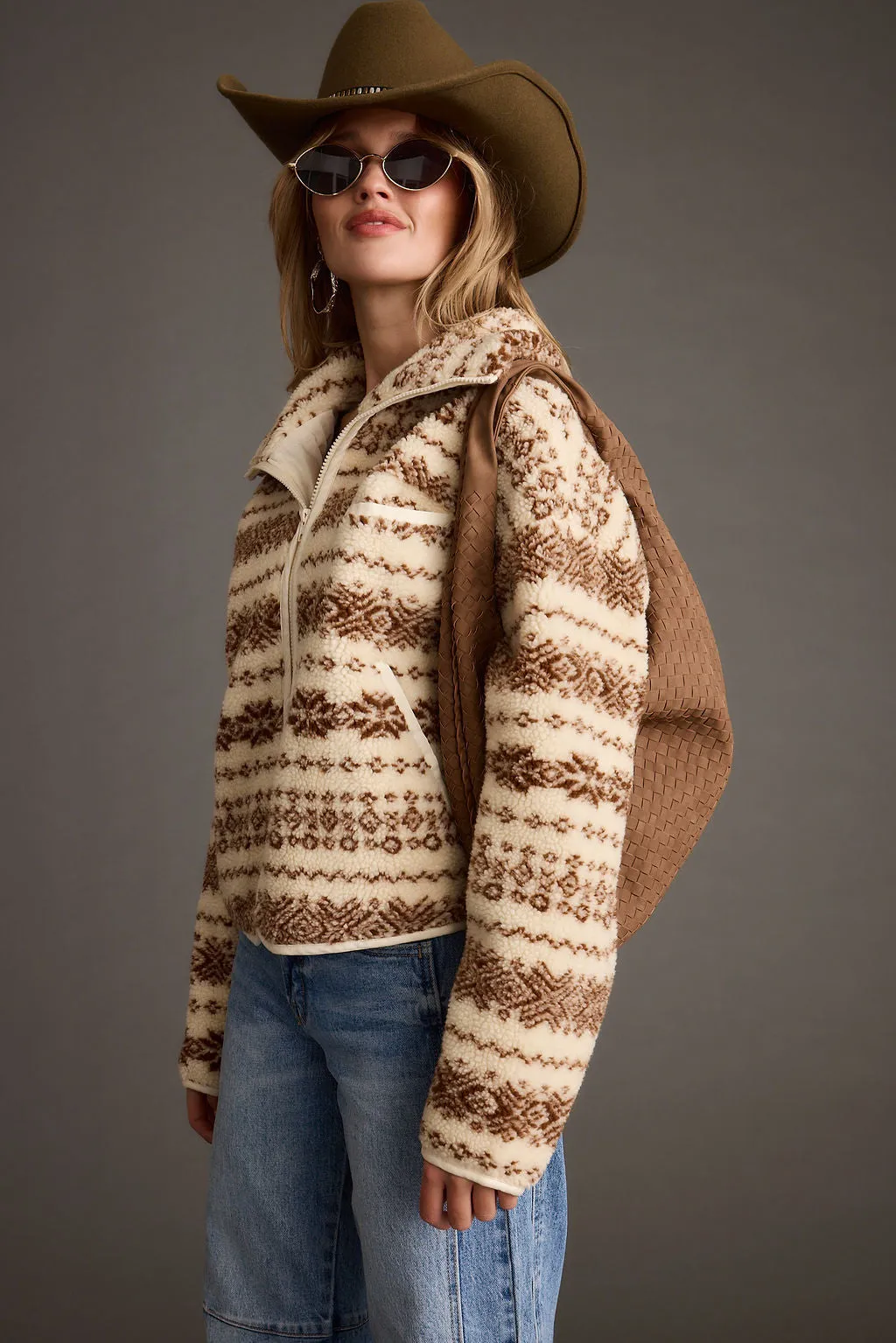 Arizona Cream Printed Sherpa Jacket sold by 12th Tribe product image thumbnail 3