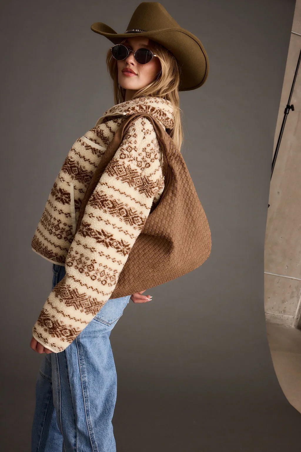 Arizona Cream Printed Sherpa Jacket sold by 12th Tribe product image thumbnail 4