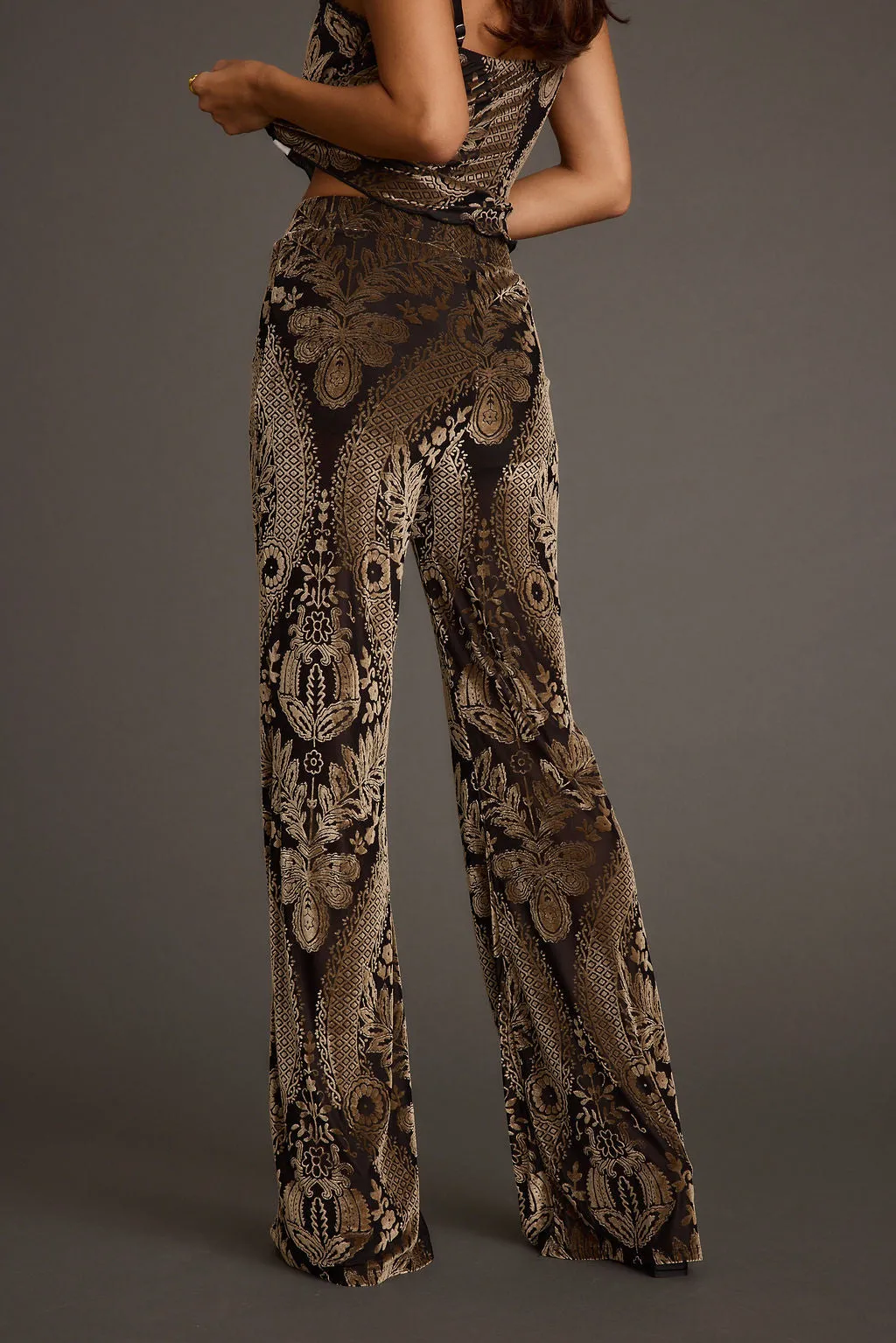 Silver Springs Burnout Velvet Flare Pants sold by 12th Tribe product image thumbnail 4