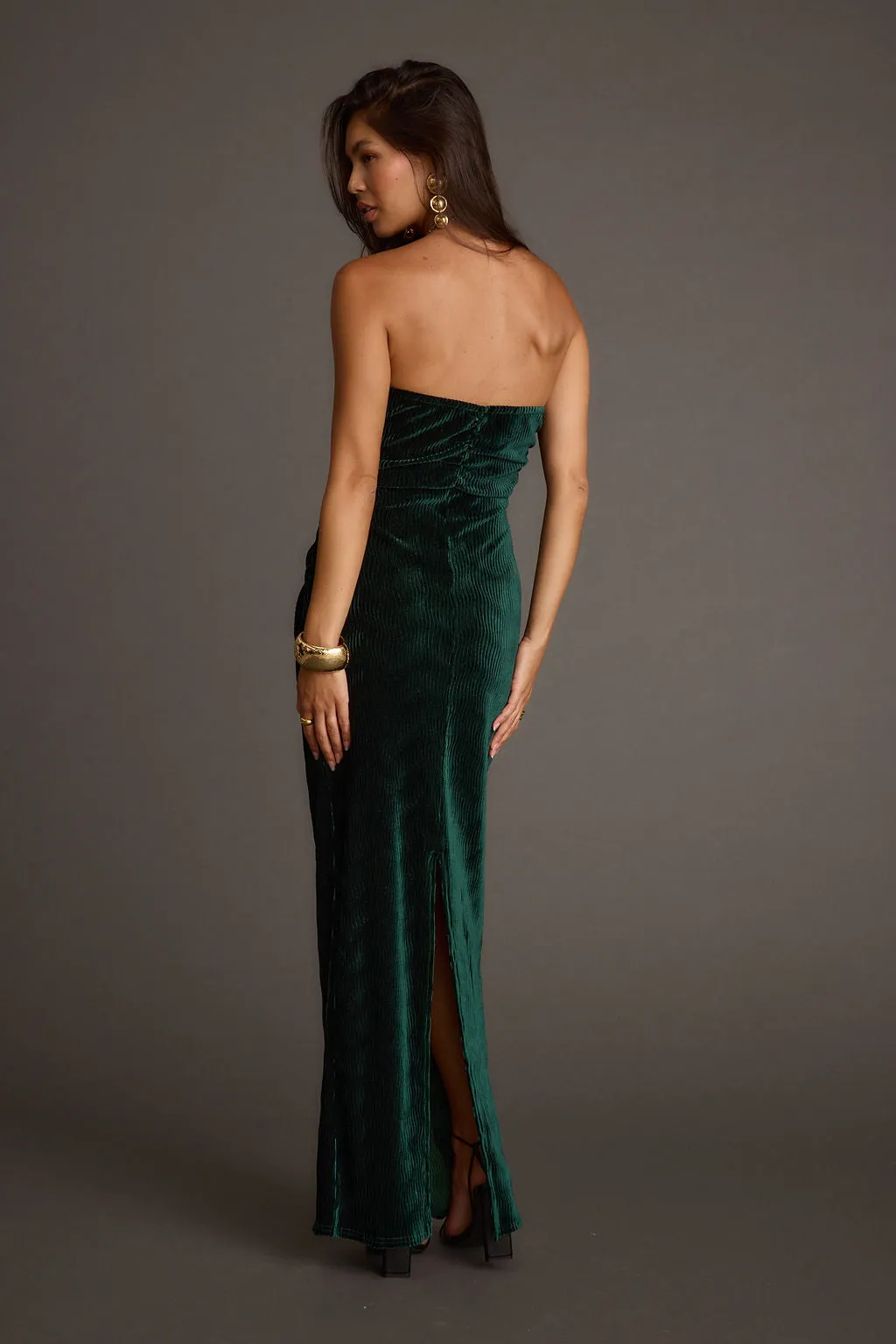 Jones Emerald Velvet Maxi Dress sold by 12th Tribe product image thumbnail 3