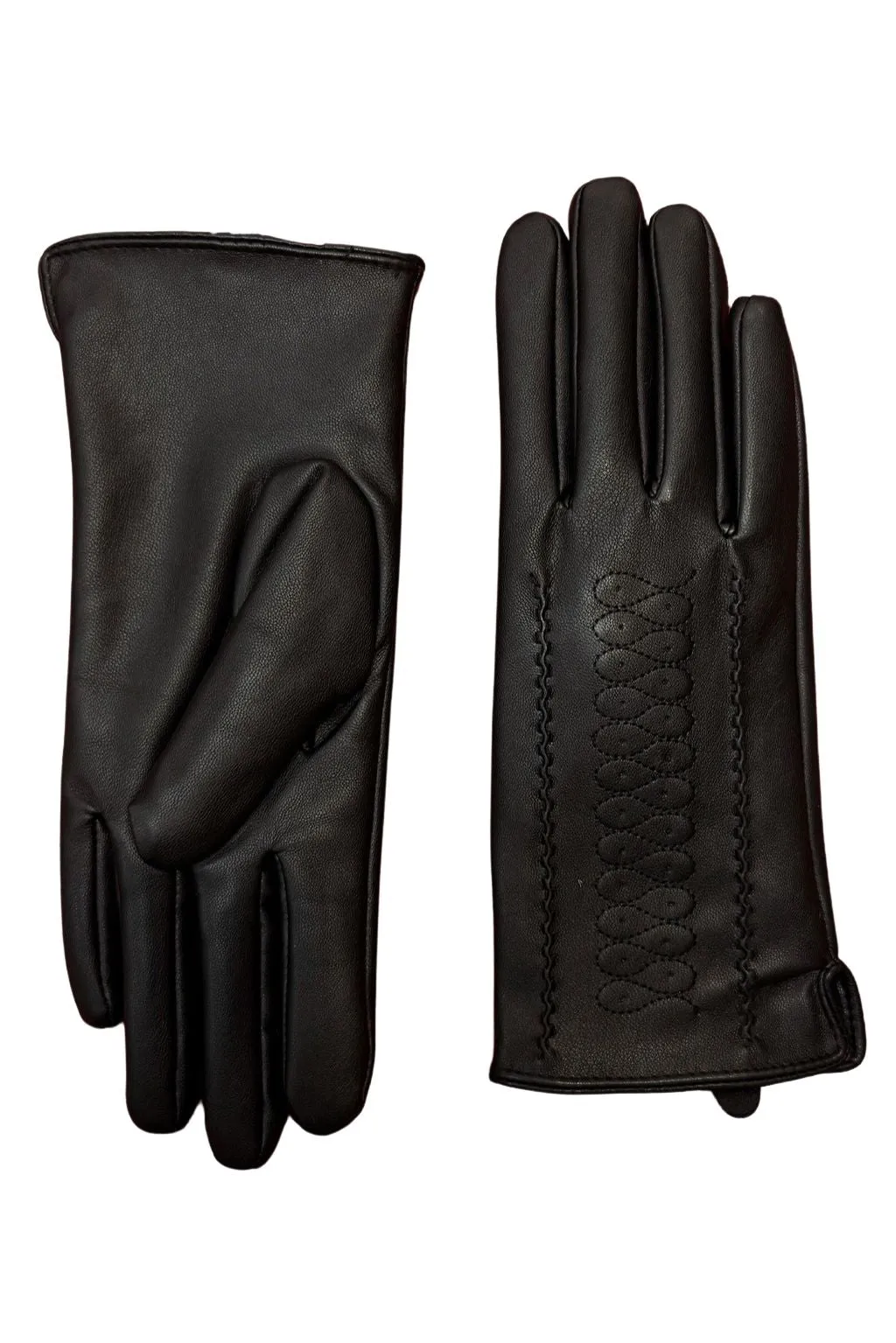 After Hours Black Vegan Leather Gloves sold by 12th Tribe
