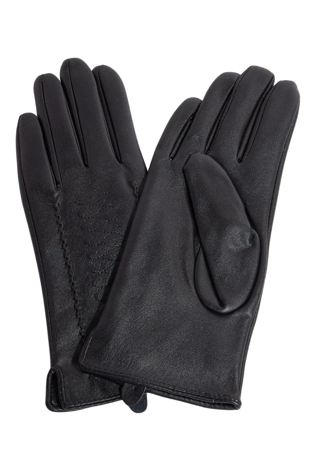 After Hours Black Vegan Leather Gloves sold by 12th Tribe product image thumbnail 2