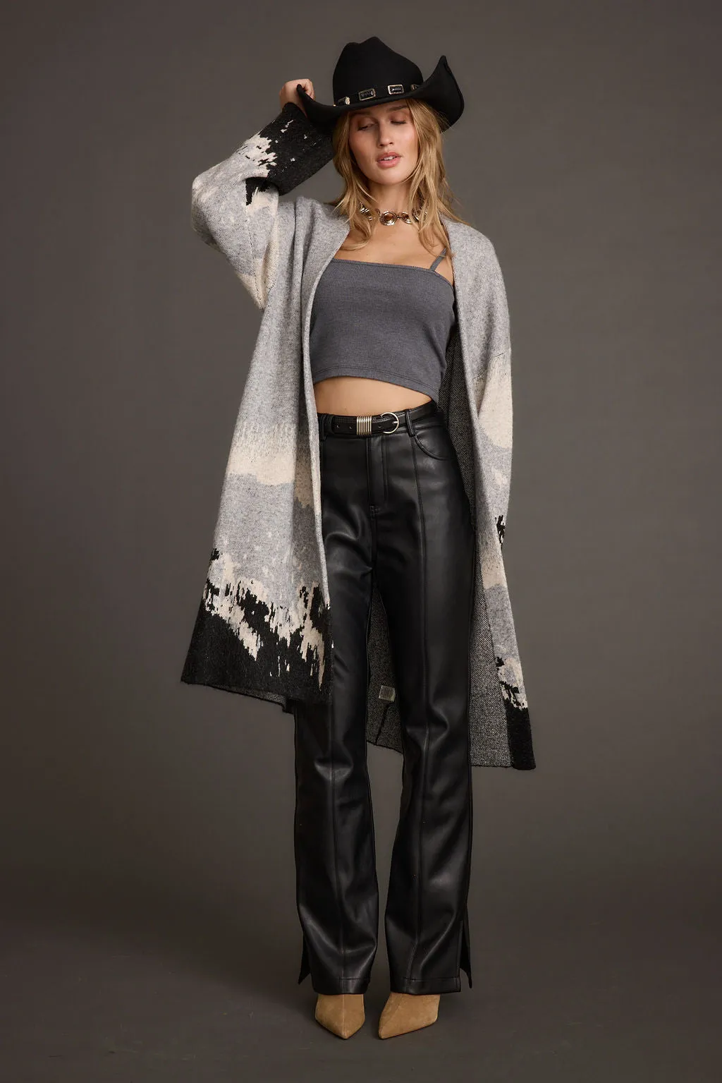 Yellowstone Printed Duster Cardigan sold by 12th Tribe product image thumbnail 3