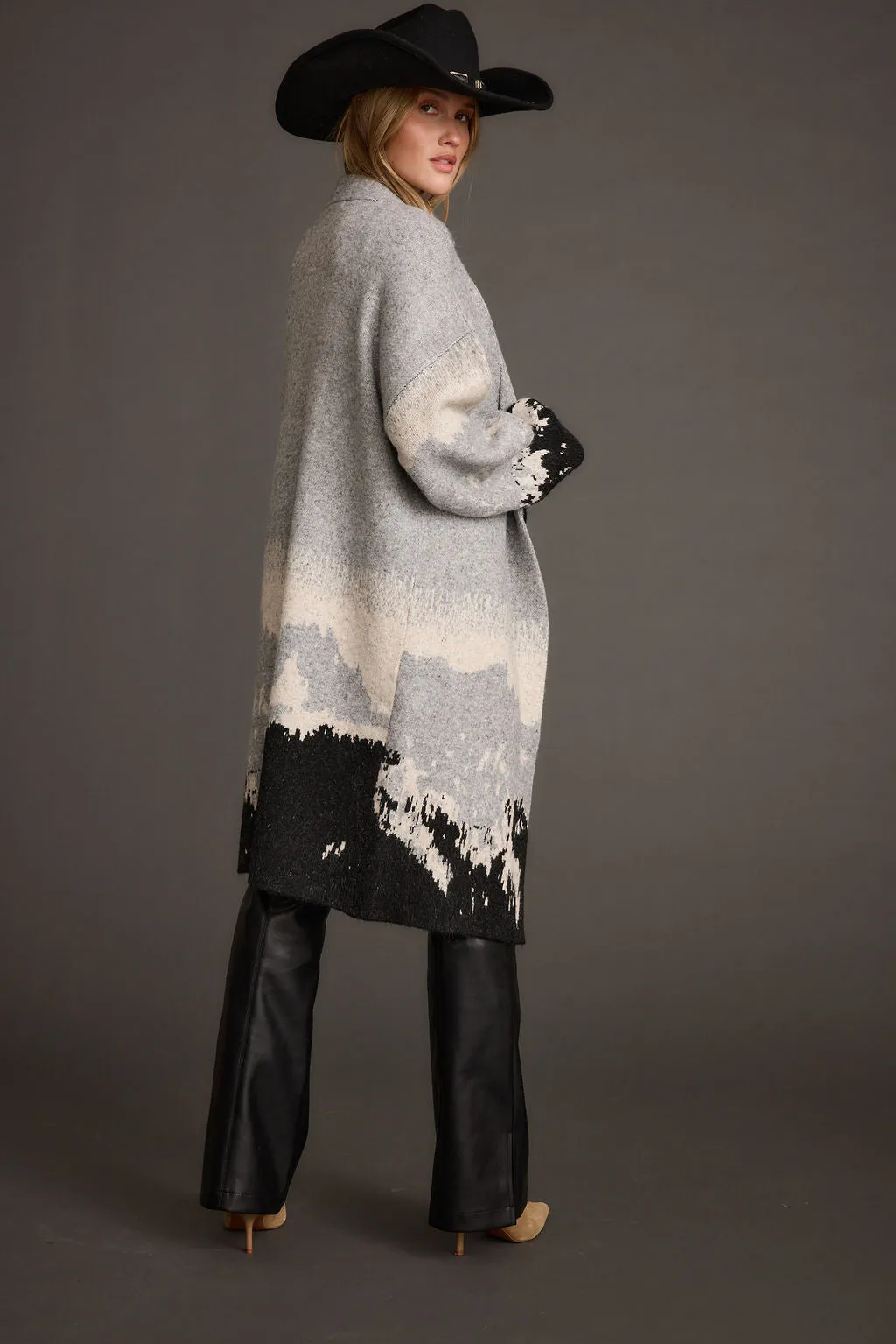 Yellowstone Printed Duster Cardigan sold by 12th Tribe product image thumbnail 2