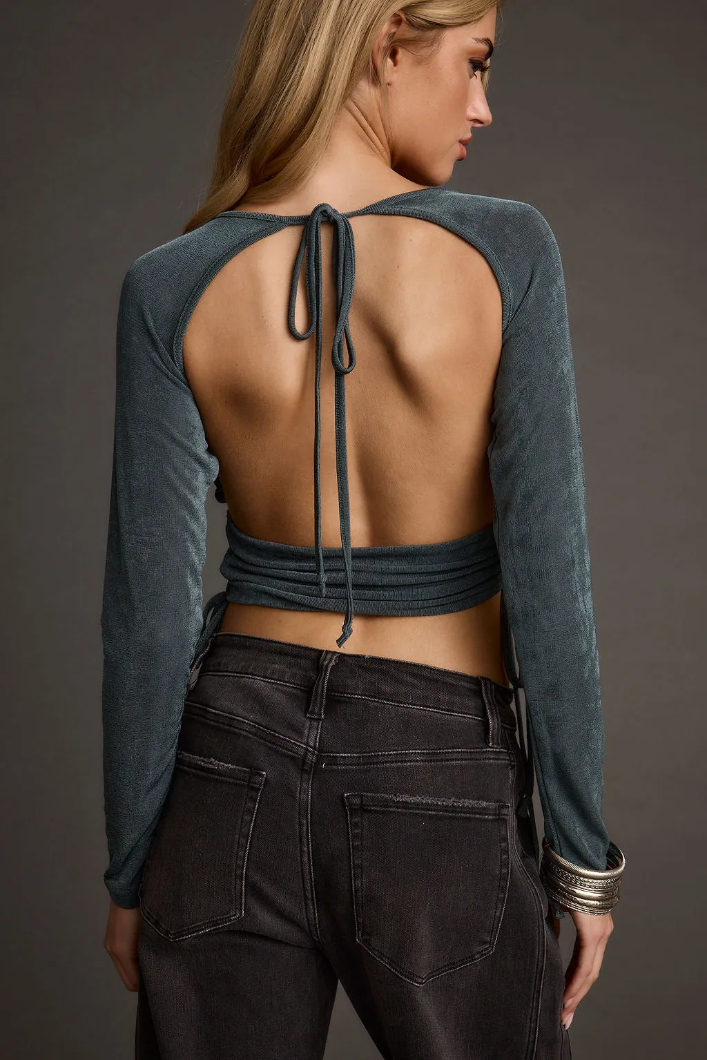 Nala Emerald Crop Top sold by 12th Tribe