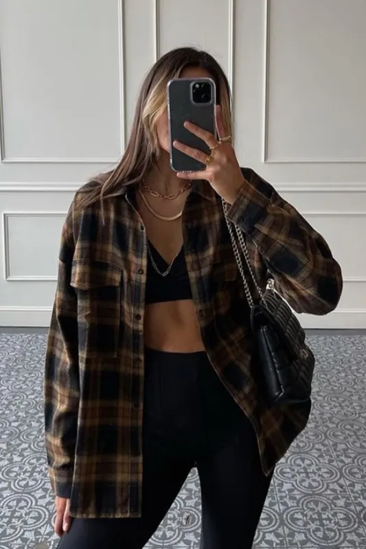 Fireside Mocha Plaid Flannel sold by 12th Tribe