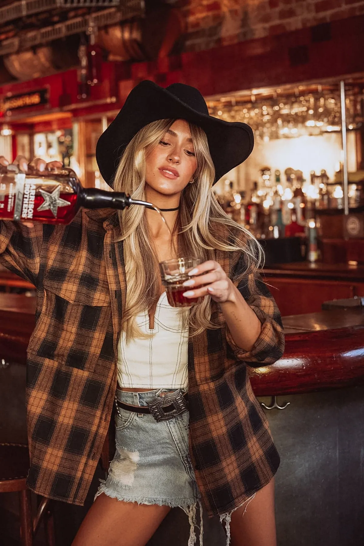Fireside Mocha Plaid Flannel sold by 12th Tribe product image thumbnail 3