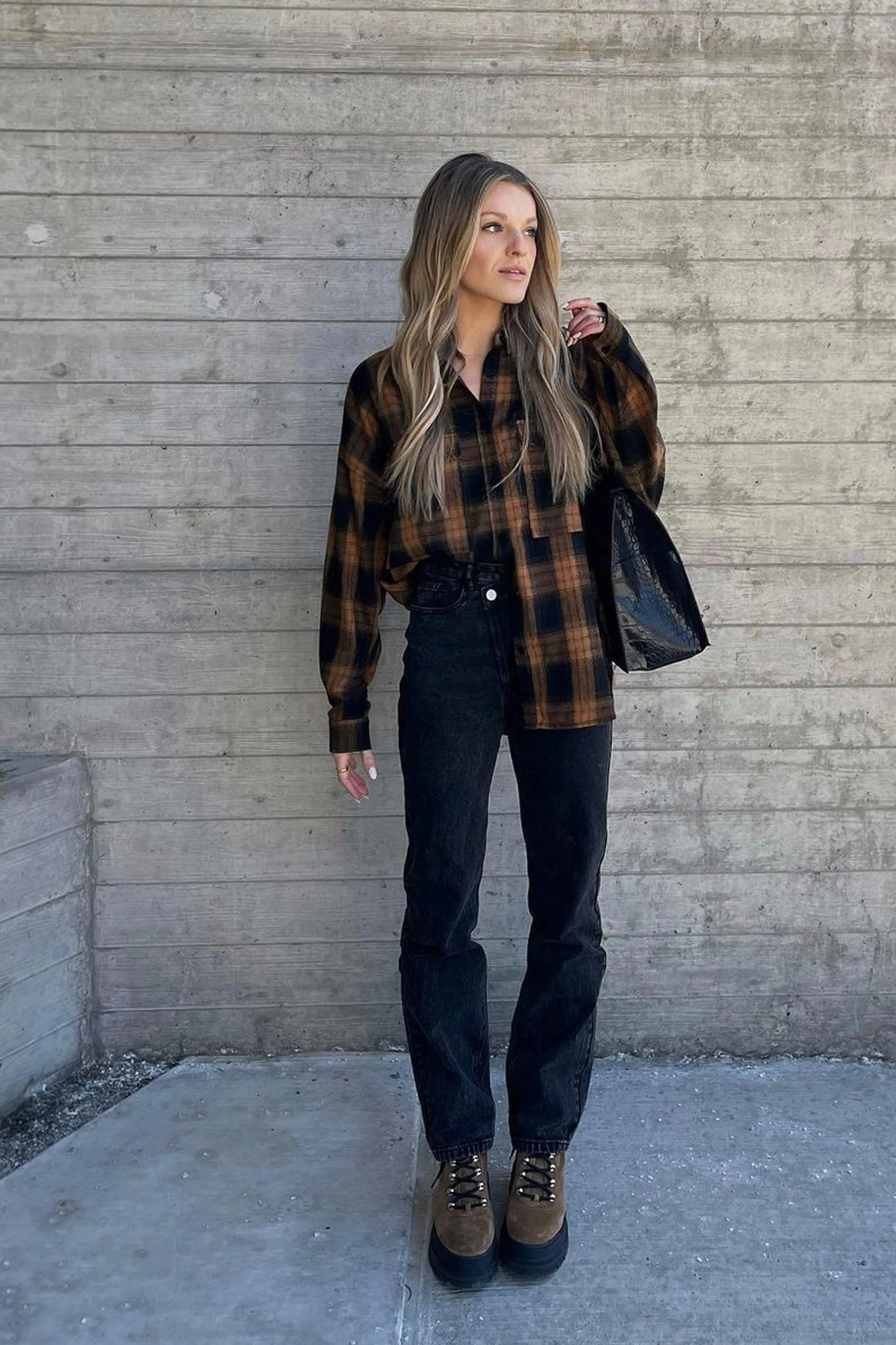 Fireside Mocha Plaid Flannel sold by 12th Tribe product image thumbnail 5